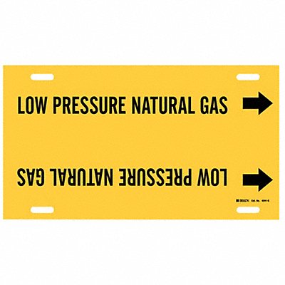 BRADY 4241G Pipe Marker Low Prssre Natural Gas 10in H