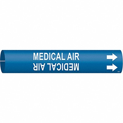 BRADY 4096B Pipe Marker Medical Air 7/8 in W