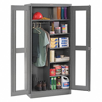 TENNSCO CVD2472MEDGREY Storage Cabinet 78 x36 x24 MdGry 5Shlv