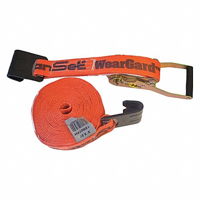 SPANSET 12R27FH Ratchet Strap Flat-Hook Orange