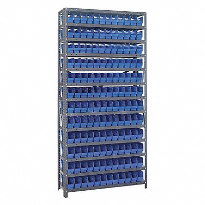 QUANTUM STORAGE SYSTEMS 1275100BL E1505 Bin Shelving 12inx75inx36in Blue