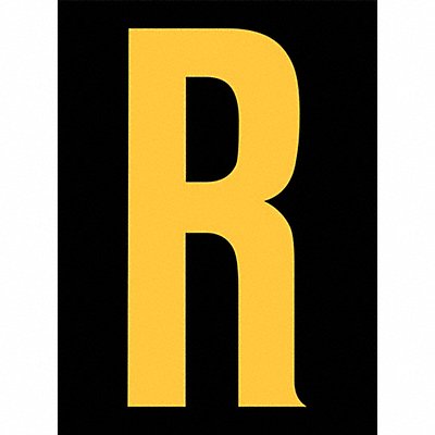 STRANCO INC RUM200RYB Reflective Letter Label R 2-1/2in H PK25