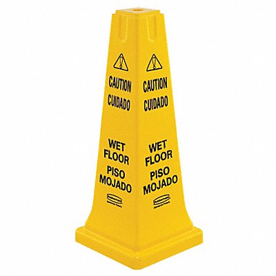 RUBBERMAID COMMERCIAL PRODUCTS FG627777YEL Safety Cone Yellow HDPE 26 in H