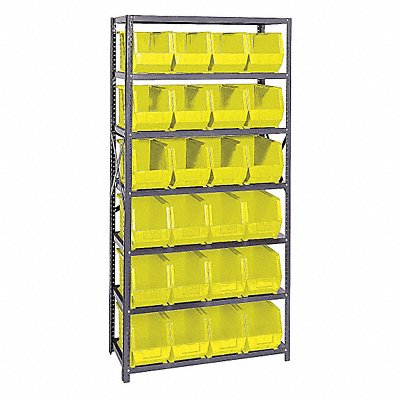 QUANTUM STORAGE SYSTEMS QSBU265YL E1503 Bin Shelving 18inx75inx36in Yellow