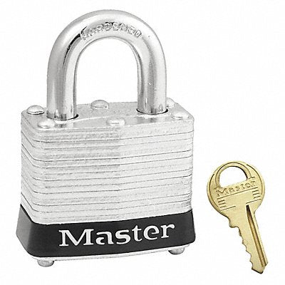 MASTER LOCK 3KABLK0390 F0076 Lockout Padlock KA Black 1-1/4 H