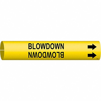 BRADY 4014A Pipe Marker Blowdown 13/16 in H 4/5 in W
