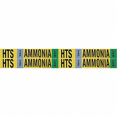 BRADY 90431 Pipe Marker Ammonia 1 1/8in H 7in W