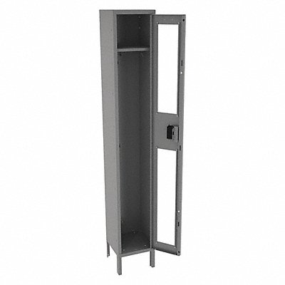 TENNSCO CSL1212721MEDGRE Wardrobe Locker Clearview 1 Wide 1 Tier Grey