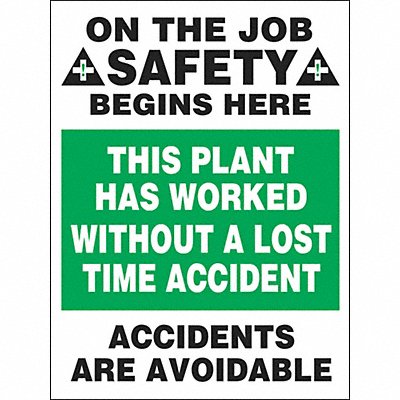 ACCUFORM SP124886L Safety Poster 22 in x 17 in Plastic