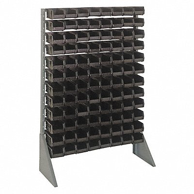 QUANTUM STORAGE SYSTEMS QRU12S22096BK F1609 BinRailFlrRck 15inx54inx36in Load Capacity 50 lb