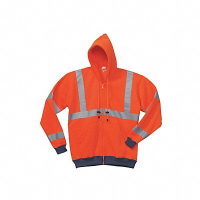 OCCUNOMIX LUXSWT3HZO2X Hooded Sweatshirt 100 per PET Orange 2XL
