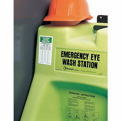 SEE ALL INDUSTRIES ILEYE Eye Wash Sta Inspection Label Foil PK25