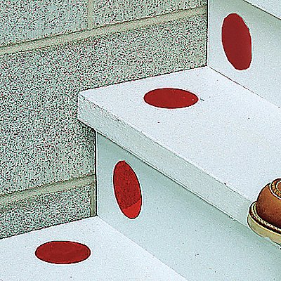 GRAINGER 8ZF59 Floor Tape Red 4 inx2 in Circle PK50