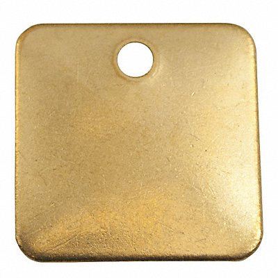C.H. HANSON 43653 Blank Tag Brass 1 1/2in H 1 1/2in W PK25