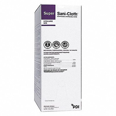 SANI PROFESSIONAL PSCI077295 Disinfecting Wipes 50 ct Packet PK50