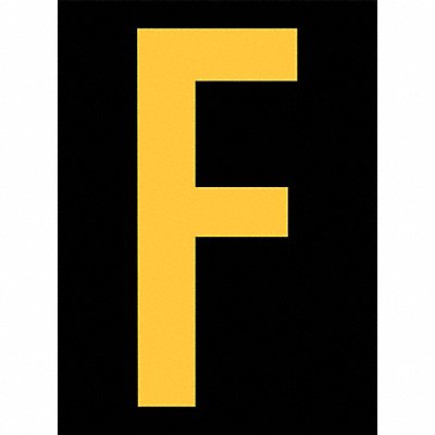 STRANCO INC RUM200FYB Reflective Letter Label F 2-1/2in H PK25
