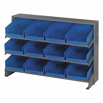 QUANTUM STORAGE SYSTEMS QPRHA107BL E1542 Bench Pick Rack 12x21x36in Blue