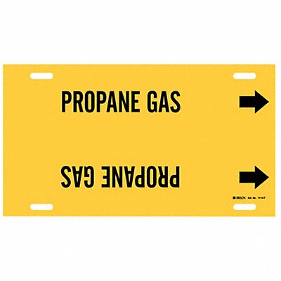 BRADY 4114F Pipe Marker Propane Gas 8 in H 16 in W