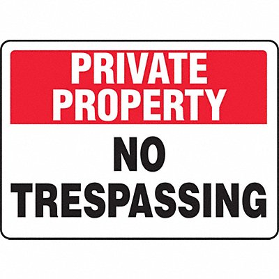 ACCUFORM MATR963VS Private Property Sign 10 X14 Vinyl