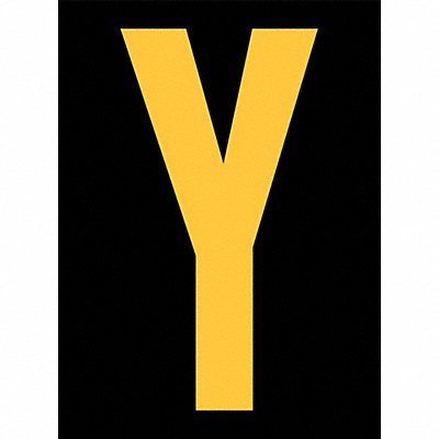 STRANCO INC RUM200YYB Reflective Letter Label Y 2-1/2in H PK25