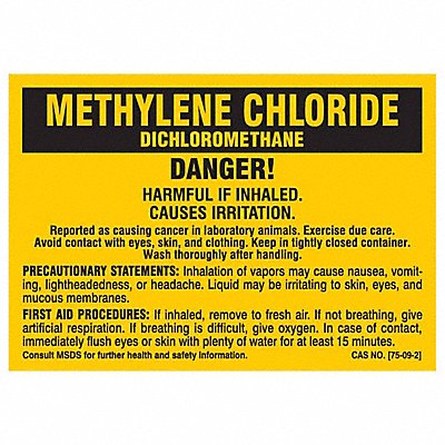 BRADY 7283PLS Chemical Label Polyester 2 in H PK25