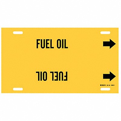 BRADY 4063H Pipe Marker Fuel Oil 10 in H 32 in W