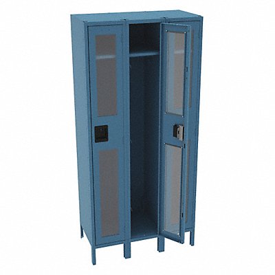 TENNSCO CSL1218723ACCENT Wardrobe Locker Clearview 3 Wide 1 Tier Blue