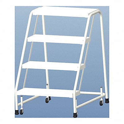 BALLYMORE A4S30RIBBED Rolling Ladder Aluminum 38 In.H