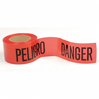 GRAINGER BT723 Barricade Tape Red 300 ft L 3 in