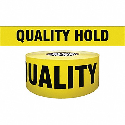 GRAINGER B3104Y1511200 Barricade Tape Yellow 1 000 ft L 3 in
