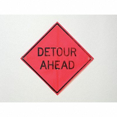 EASTERN METAL SIGNS AND SAFETY C36EMO3FHHDDETOOURAHEAD Detour Traffic Sign 36 x 36