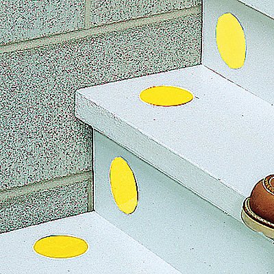 GRAINGER 8WZ60 Floor Tape Yellow 4 inx2 in Circle PK50