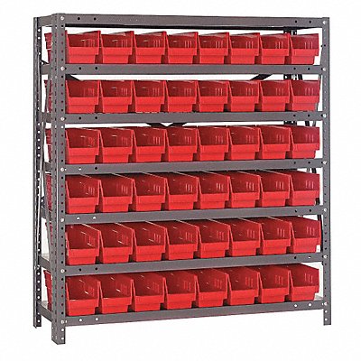 QUANTUM STORAGE SYSTEMS 1239101RD E1511 Bin Shelving 12inx39inx36in Red