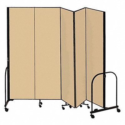 SCREENFLEX CFSL745DO F1886 Partition 9Ft 5 In W x7 Ft 4 In H Walnut