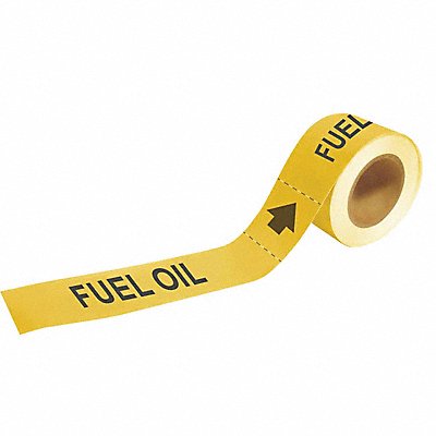 BRADY 73892 Pipe Marker Fuel Oil 2 in H 12 in W