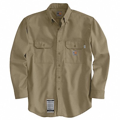 CARHARTT FRS160KHIMEDREG E6404 FR Long Sleeve Shirt Khaki M Button