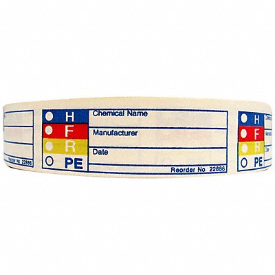 GRAINGER 8XZF8 HMIG Label 1 in H 3 in W PK720