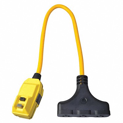 SOUTHWIRE 148802286 Plug-In GFCI w/Cord 25ft 15A Yel 120V