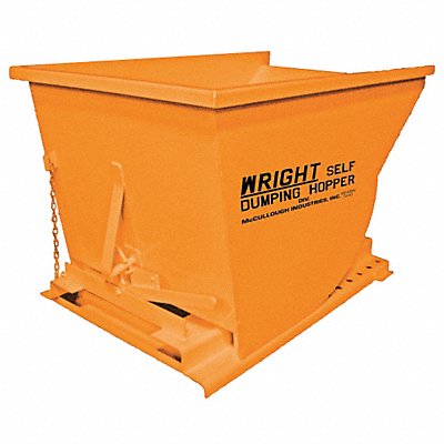 GRAINGER 7577ORANGE Self Dumping Hopper Orange 6 000 lb