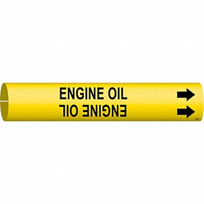 BRADY 4180B Pipe Marker Engine Oil 7/8 in H 7/8 in W