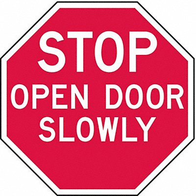 LYLE ST02712HA Door Instruction Stop Sign 12x12in Alum