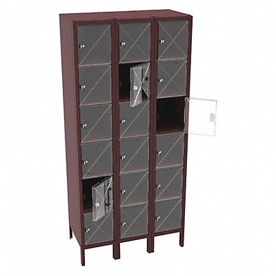 TENNSCO CBL61218123WINE Bx Locker 6x3Locker Wine 78 x36 x18 Assm