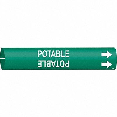 BRADY 4261D Pipe Markr Potable 2 13/16in H 2 4/5in W