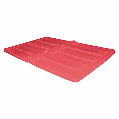 GRAINGER 22LIDRED Tilt Truck Lid Red Fits 59-2/5 cu ft.