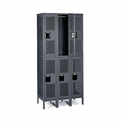 TENNSCO VDL1218363MEDGrey Wardrobe Locker 2x3Locker Grey 78 x36 x18 Assm