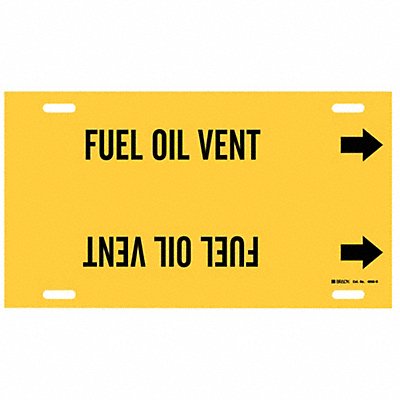 BRADY 4066H Pipe Marker Fuel Oil Vent 10in H 32in W
