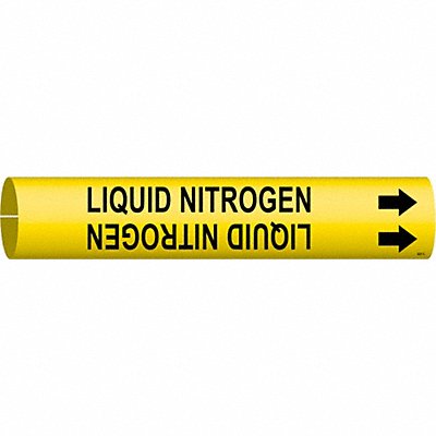 BRADY 4227C Pipe Marker Liquid Nitrogen 2in H 2in W