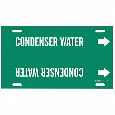 BRADY 4039H Pipe Markr Condenser Water 10in H 32in W