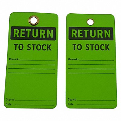 GRAINGER 8ZF31 Inspection Tag 5-3/4 x 3 In Grn PK25