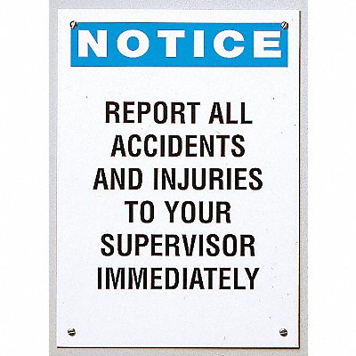 BRADY OR20410 Notice Sign 14 x 10 Acrylic